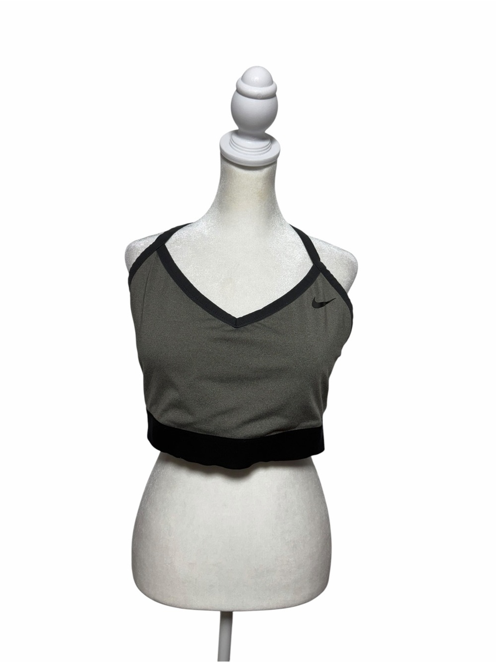 Nike Indy Light Support Sports Bra Plus Size 2X Gray Black Dri-Fit